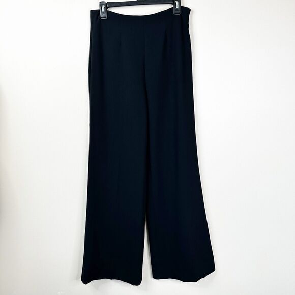 Ralph Lauren Collection Purple Label Pants Size 10 Vintage Wool Wide Leg Black - Picture 1 of 10